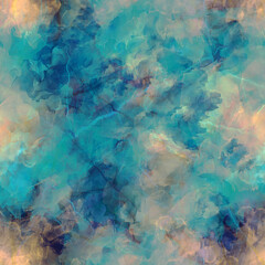 Abstract tie dye seamless pattern of hippy and boho style, colorful painting watercolor gradient background wallpaper for textile and graphic design texture. Brush splash psychedelic illustration 