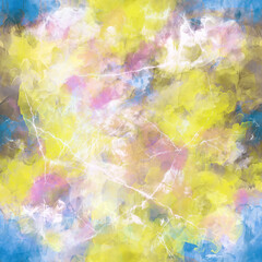 Abstract tie dye seamless pattern of hippy and boho style colorful pink painting watercolor gradient background wallpaper for textile and graphic design texture. Brush splash psychedelic illustration 