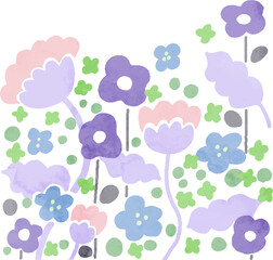 水彩　花　壁紙　背景　ベクター