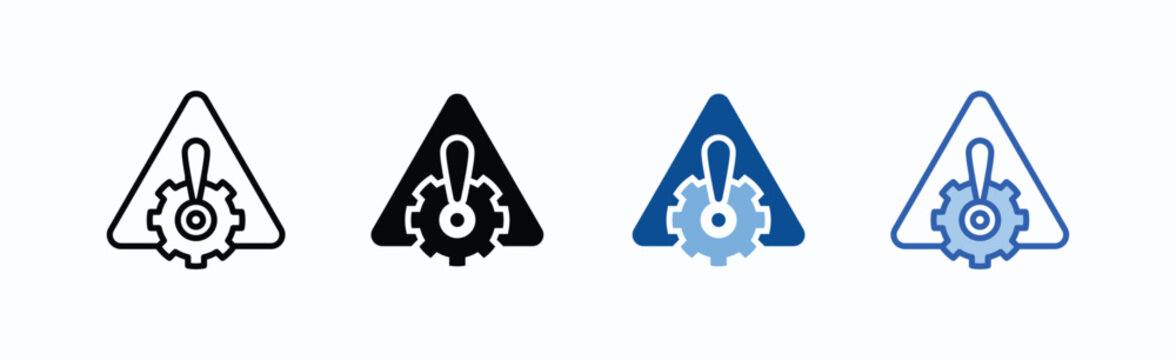 Risk Assessment icon sheet multiple style collection isolated vector