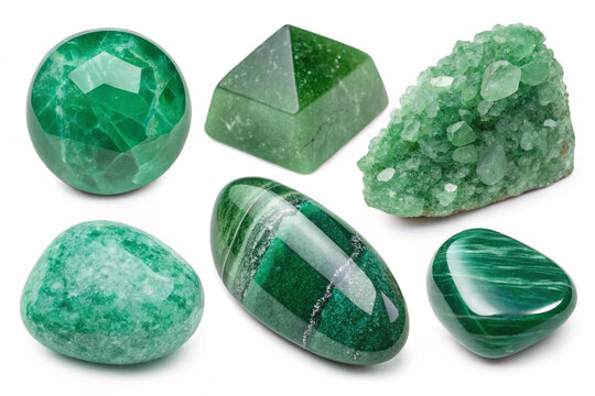 Stunning Collection of Green Gemstones Malachite, Aventurine, and More