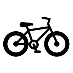 Fototapeta premium Black Silhouette Bicycle Icon Fat Tire Bike fat bike