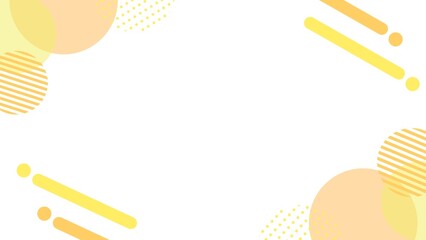 Cute and pop geometric frame in yellow pastel colors