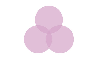 Venn diagram for three partially intersecting sets . Vector Illustration . EPS 20 . 
