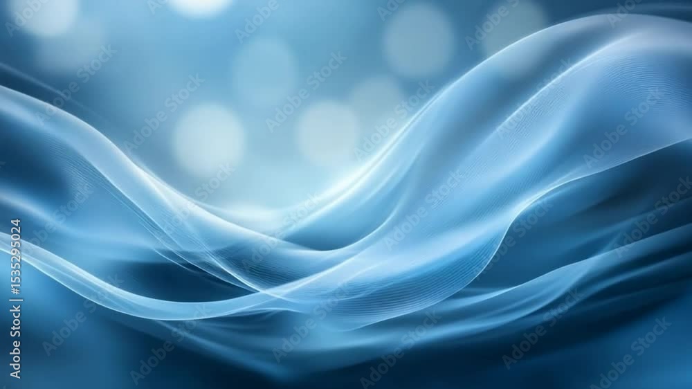 Poster abstract flowing blue wave pattern animation for serene and elegant backgrounds