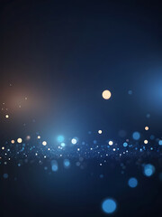 Blue and golden abstract bokeh background with glowing light circles, soft dark texture, modern pattern design, and elegant illustration style for digital use – AI