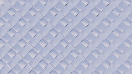 Abstract geometric pattern formed by a series of overlapping, interwoven white ribbons crisscrossing in a lattice structure, creating a three-dimensional textured surface with light shadows