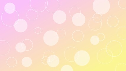 Cute background with polka dots and yellow gradient