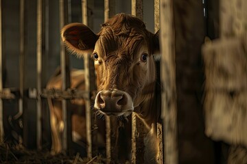 The Cow is Waiting for the Benefactor to Be Redeemed From the Slaughterhouse to the Farm