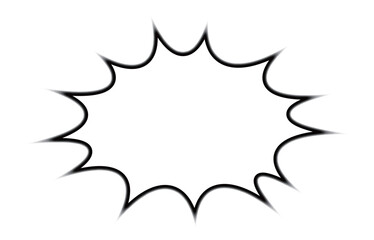 黒のシンプルな、パンクな吹き出し。