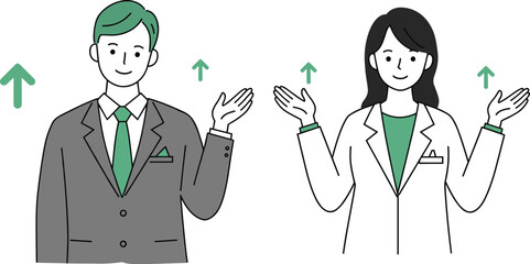 Professional business people raising hands in greeting or agreement, diverse male and female office workers, corporate teamwork illustration for office,  flat vector illustration