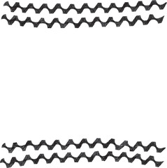 ムラのあるな手描きの波型ボーダーフレーム　Adobe Illustrator Artwork