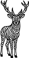 deer vector illustration, isolated on white