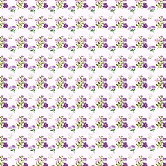 seamless pattern with purple flowers
