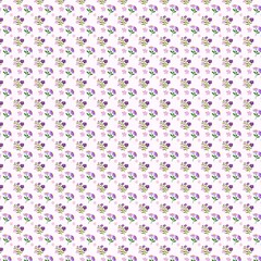 Purple flower pattern with leaves and stems suitable for cute background design gift wrapping paper