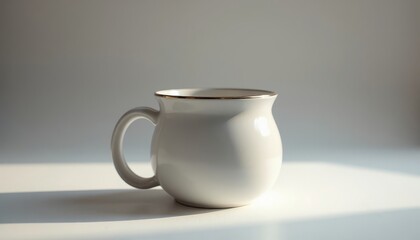 White Mug with Gold Trim