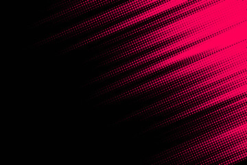 Pink, black gradient color halftone background pop art design. Comic book superhero dotted halftone texture