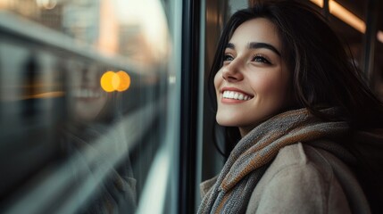 Woman window view