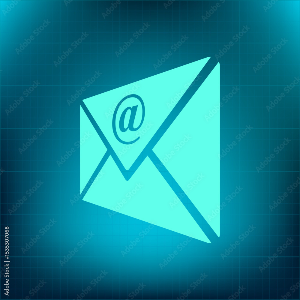 Poster vector icon on a blue background with a gradient