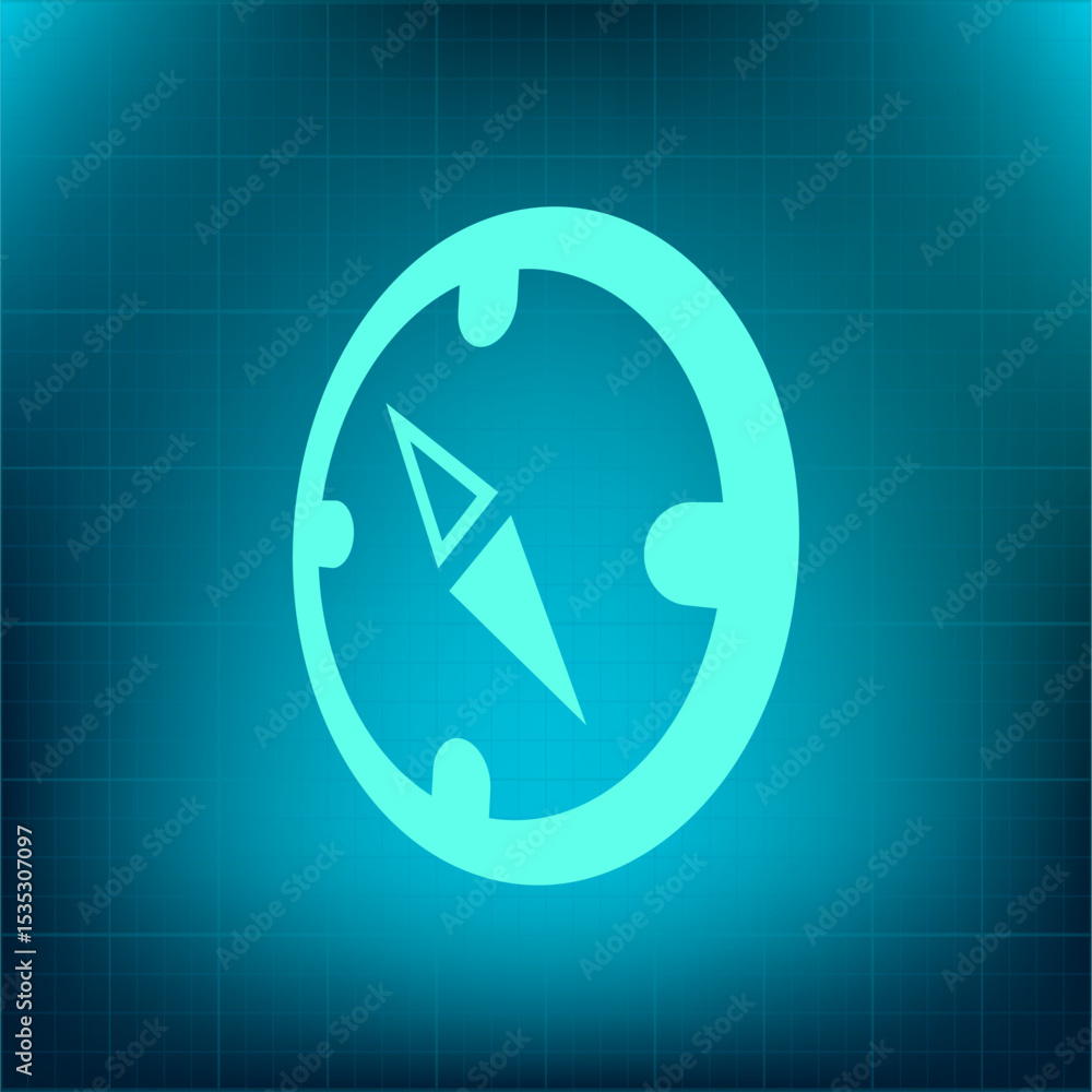 Poster vector icon on a blue background with a gradient