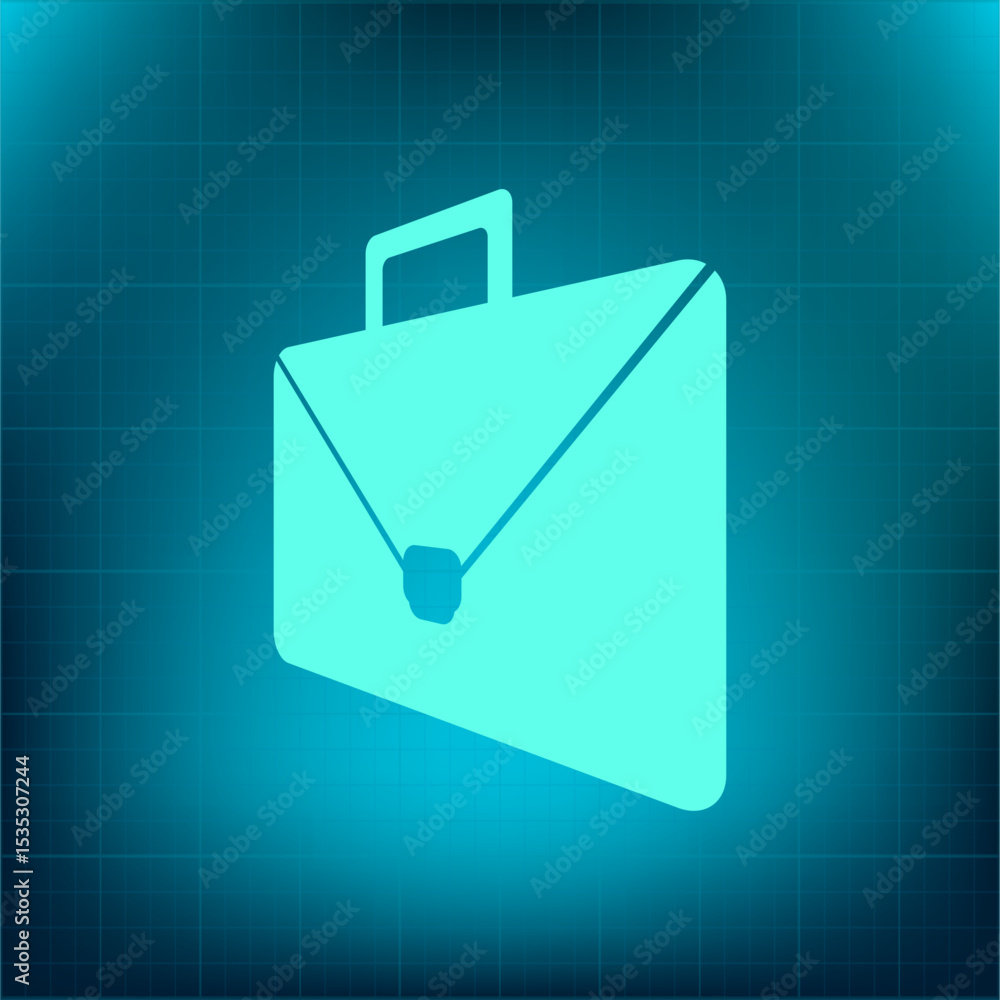 Poster vector icon on a blue background with a gradient