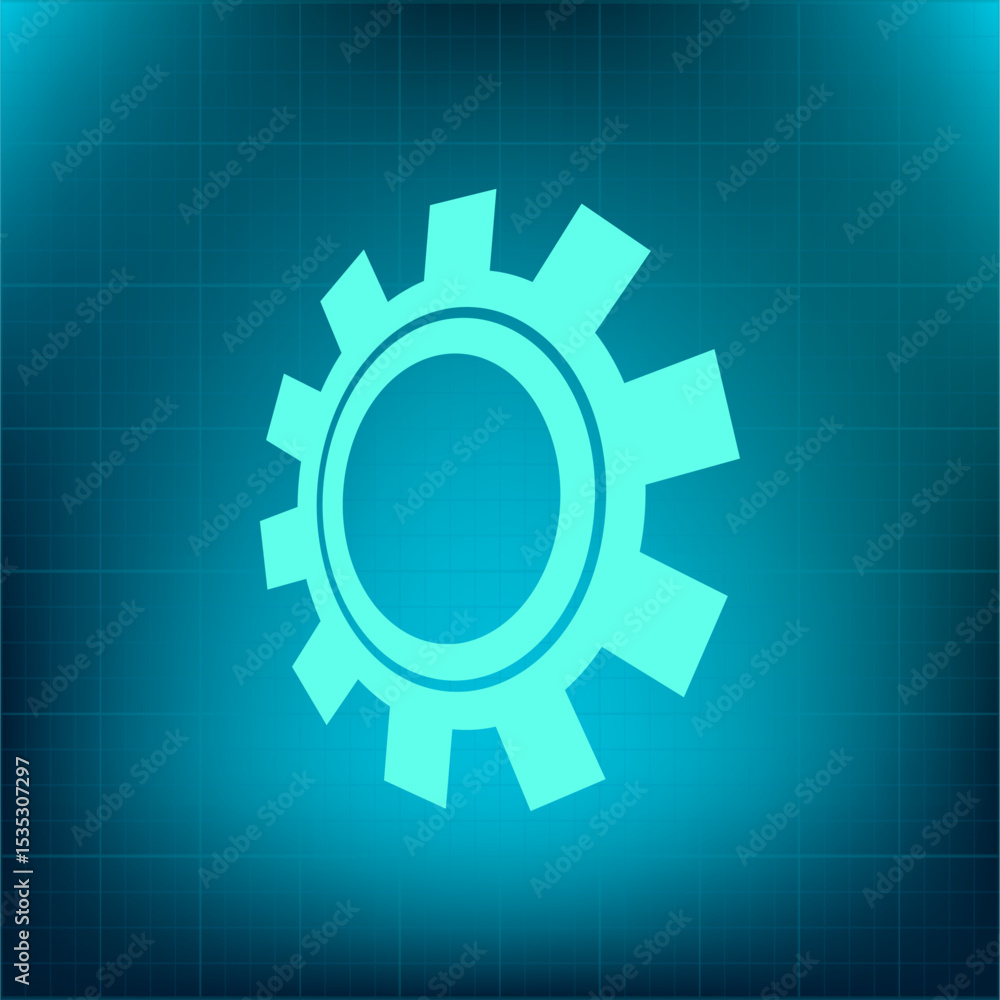 Poster vector icon on a blue background with a gradient