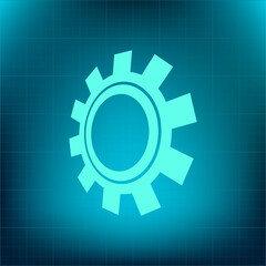 Vector icon on a blue background with a gradient