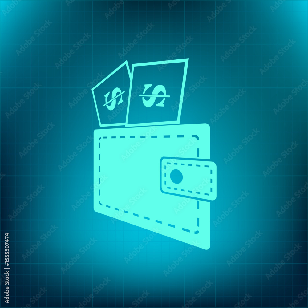Poster vector icon on a blue background with a gradient