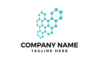 Flat design data logo template