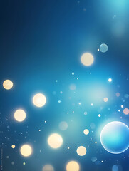 Abstract blue background with glowing bubbles, soft texture, bright light effects, smooth gradient pattern, modern art design, vector wallpaper template surface | ai