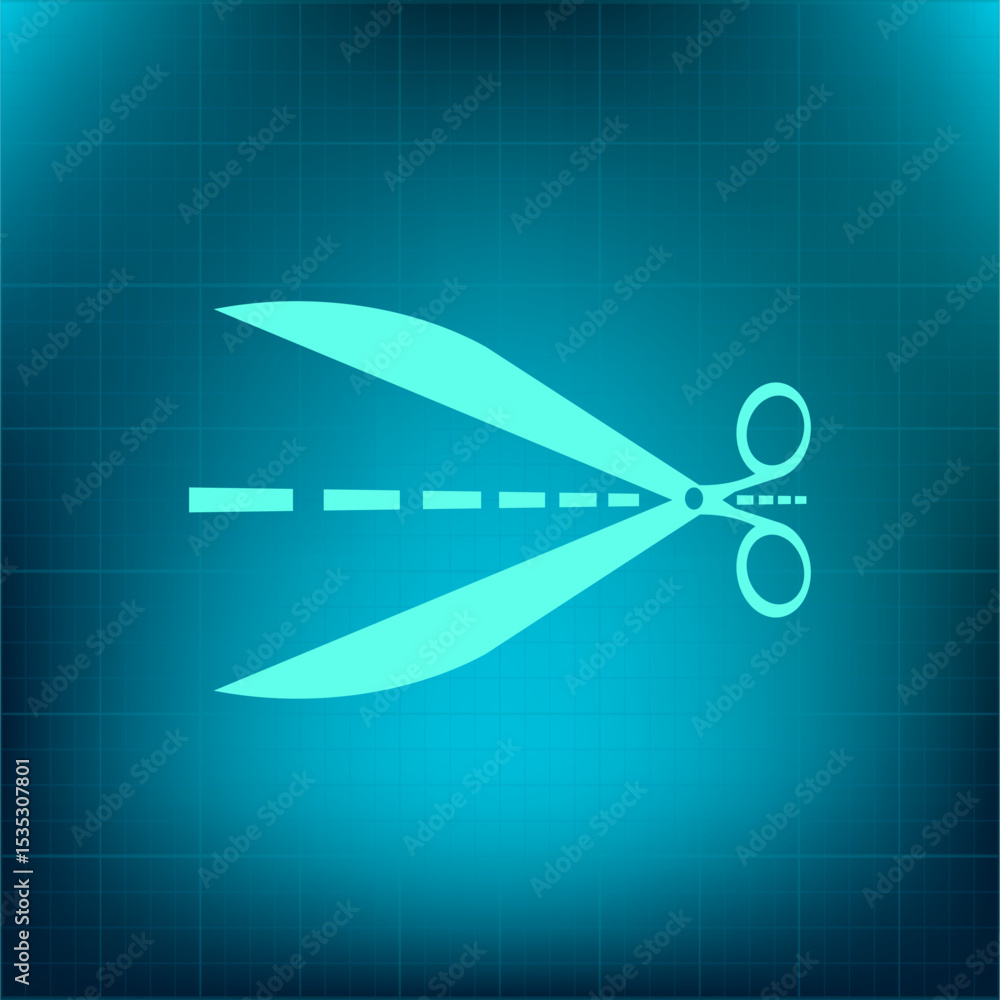 Poster vector icon on a blue background with a gradient
