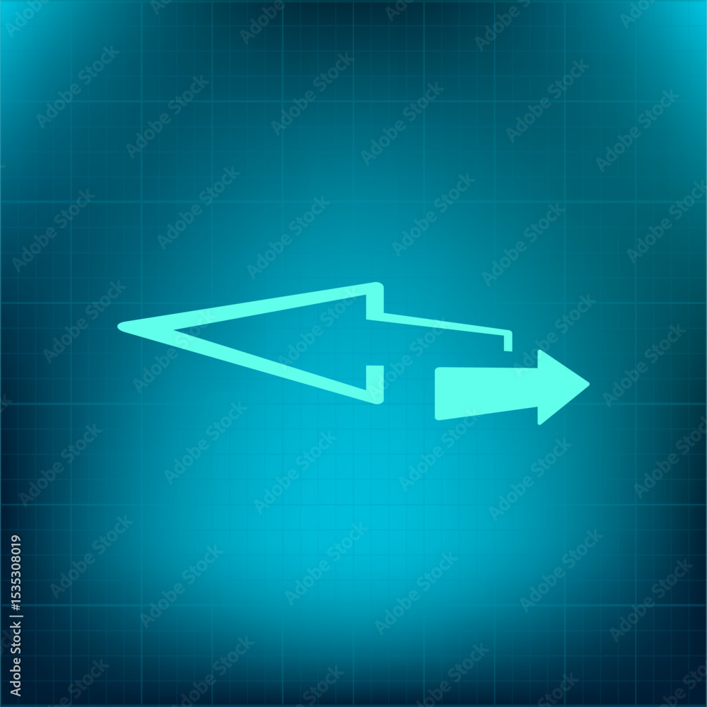 Poster vector icon on a blue background with a gradient