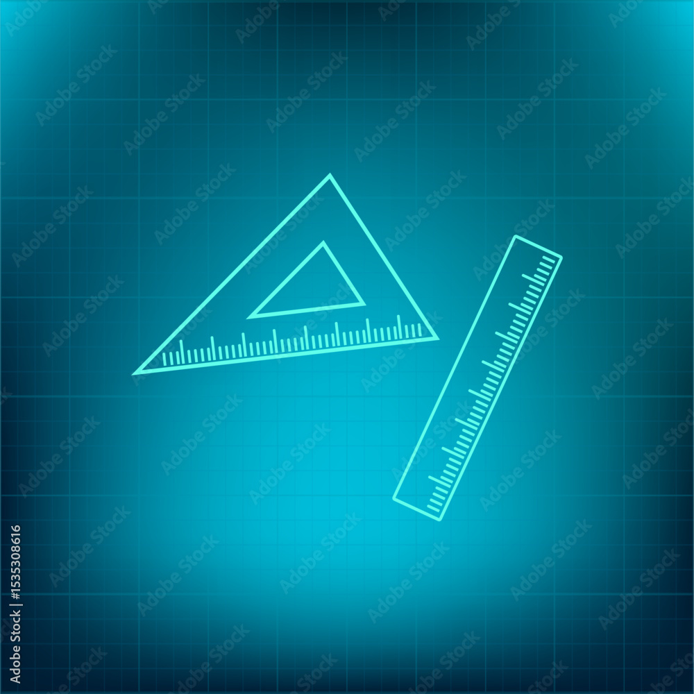 Poster vector icon on a blue background with a gradient