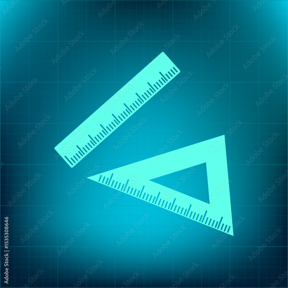 Poster vector icon on a blue background with a gradient