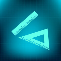 Vector icon on a blue background with a gradient