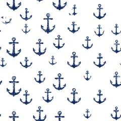 Small Repeating Anchor Pattern in Minimalist Style for Design