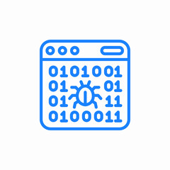 data code icon sign vector