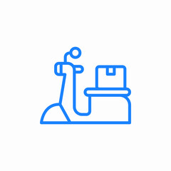 delivery package motorcycle icon sign vector