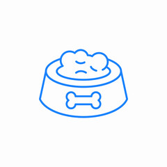 dog food bowl icon sign vector