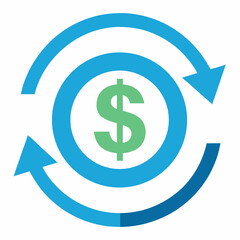 Obraz premium currency exchange icon on white background .svg