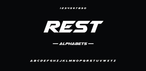 Rest Modern beauty font alphabet logo. Typography beautiful luxury minimal elegant serif fonts fashion wedding vintage retro logos. vector illustration