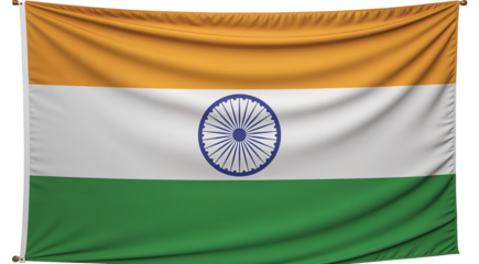 Realistic Digital Rendering of India's National Flag