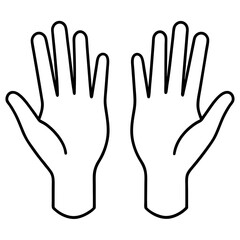 Fototapeta premium Helping Hands Line Art Vector