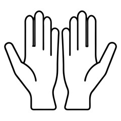 Obraz premium Helping Hands Line Art Vector