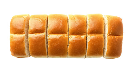 Freshly Baked Square Milk Bread Loaf Isolated on png Background