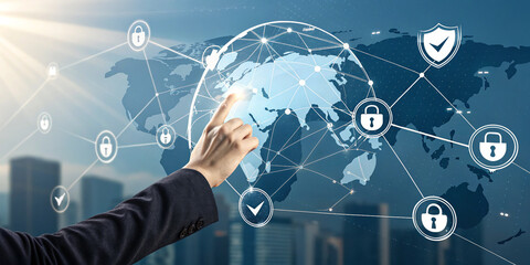 Hand Touching Global Network for Insurance Technology Solutions