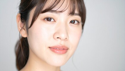 透明感のある肌, 日本人の若い女性, ナチュラルメイク, 近接撮影, 光を活かした演出
Translucent skin, young Japanese woman, natural makeup, close-up shot, light-driven aesthetic
