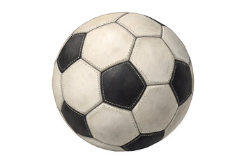 A Realistic Soccer Ball - Centered Classic Black and White