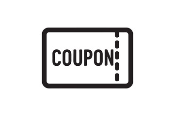 Coupon silhouette vector with white background