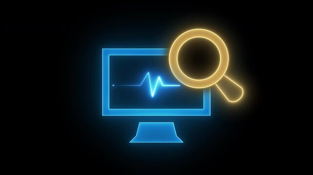 Data analytics concept, infographic dashboard showing KPIs, performance metrics, and business insights from large data sets. Motion graphic of monitoring icon isolated on transparent background.